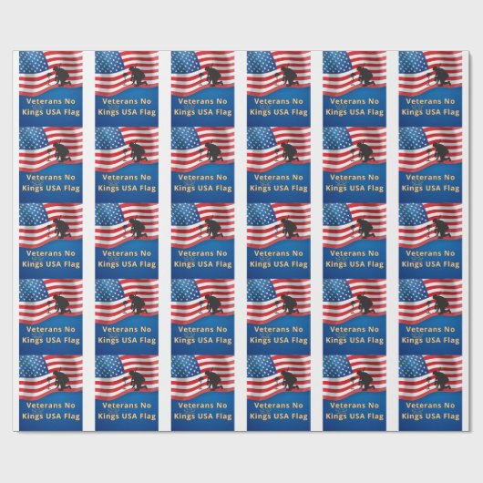 Papier Cadeau Drapeau USA des vétérans sans rois (Plat)
