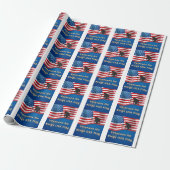 Papier Cadeau Drapeau USA des vétérans sans rois (Déroulé)