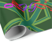 Papier Cadeau Drapeau vert Union Jack (Coin rond)