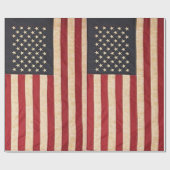 Papier Cadeau Drapeau vintage américain Patiné (Plat)