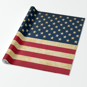 Papier Cadeau Drapeau vintage patriotique américain