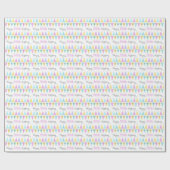 Papier Cadeau Drapeaux à souder blanc âge d'anniversaire 50 enve (Plat)