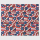 Papier Cadeau Drapeaux américains (Plat)