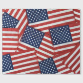 Papier Cadeau Drapeaux américains (Plat)