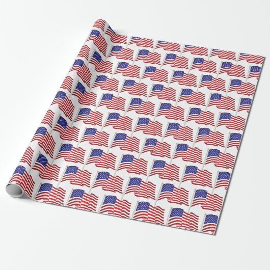 Papier Cadeau Drapeaux américains (Déroulé)