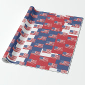 Papier Cadeau Drapeaux américains en rouge blanc et bleu (Déroulé)