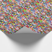 Papier Cadeau Drapeaux de toutes les nations (Coin)