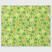 Papier Cadeau Drapeaux d'Irlande (Plat)