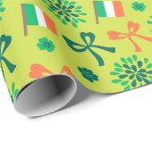 Papier Cadeau Drapeaux d'Irlande (Coin rond)