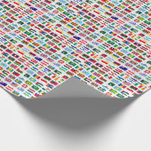 Papier Cadeau Drapeaux du monde conception de voyage (Coin)