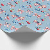 Papier Cadeau Drapeaux et cerises (Coin)