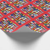 Papier Cadeau Drapeaux internationaux (Coin)