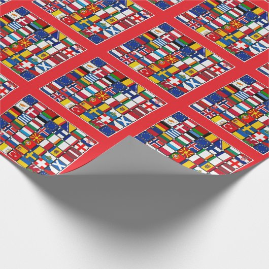 Papier Cadeau Drapeaux internationaux (Coin)