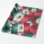 Papier Cadeau Drapeaux mexicains en détresse (Déroulé)