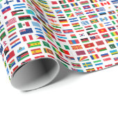 Papier Cadeau Drapeaux mondiaux (Coin rond)