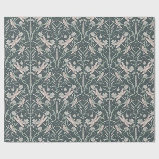 Papier Cadeau Dream Dragonfly Cornflower, Etoiles, Chevron (Plat)