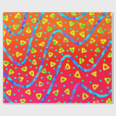 Papier Cadeau Dream Wave Festival - Chaleureuse pluie de bonbons (Plat)