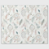 Papier Cadeau DREAMCATCHER Boho Feathers Papier d'enveloppement (Plat)