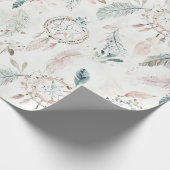 Papier Cadeau DREAMCATCHER Boho Feathers Papier d'enveloppement (Coin)