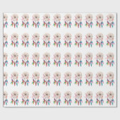 Papier Cadeau Dreamcatcher de Bohème en peinture vibrante (Plat)