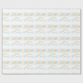 Papier Cadeau Dreams Come True Script Boho mignonne (Plat)