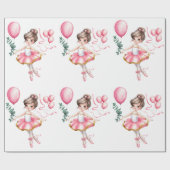 Papier Cadeau Dreamy Ballerina en vol fête d'anniversaire (Plat)