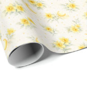 Papier Cadeau Dreamy Celestial Daffodil Wrapping Paper (Coin rond)