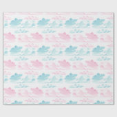 Papier Cadeau Dreamy Cloud Bands in Pink and Aqua (Plat)