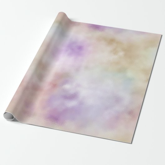 Papier Cadeau Dreamy Gold Purple Ombre (Déroulé)