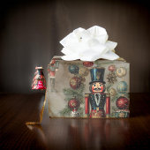 Papier Cadeau Dreamy Nutcracker Noël Festival d'or