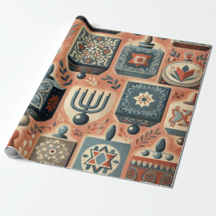Papier Cadeau Dreidel Dreidel Dreidel