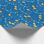 Papier Cadeau Dreidel Hanoukka (Coin)