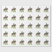 Papier Cadeau Dressage Rider à Trot (Plat)