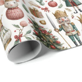 Papier Cadeau Dressed-Up Mice and Baubles (Coin rond)