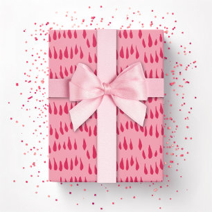 Papier Cadeau Drizzle Dot en rose vif