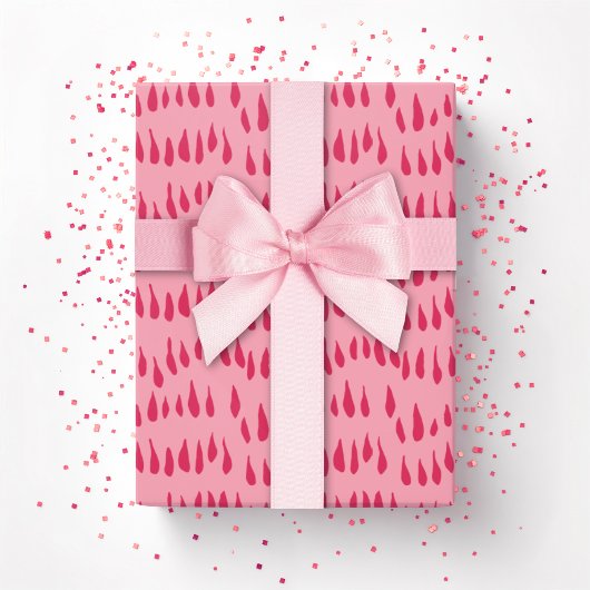 Papier Cadeau Drizzle Dot en rose vif
