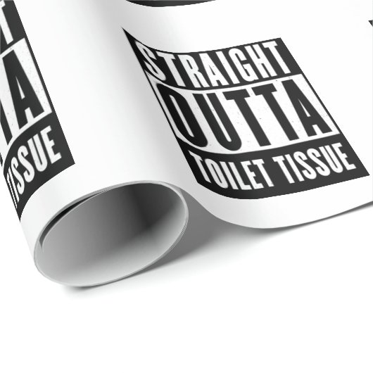 Papier Cadeau Droit devant Toilettes Tissu Drôle Drôle Prepper C (Coin rond)