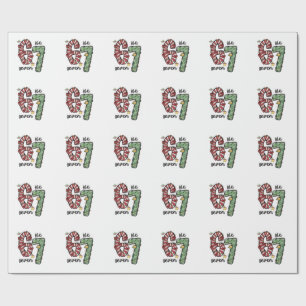 Papier Cadeau Drôle 6 7  Santa Squad Soixante-Sept Noël