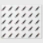 Papier Cadeau Drôle Accrocher sur le chat (Plat)