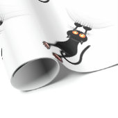 Papier Cadeau Drôle Accrocher sur le chat (Coin rond)