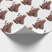 Papier Cadeau Drôle affamé pulette affamée dessin animé (Coin)