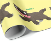 Papier Cadeau Drôle animal avide de carcajou (Coin rond)