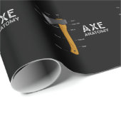 Papier Cadeau Drôle Ax Humour Hatchet Woodworking Ax Jeter (Coin rond)