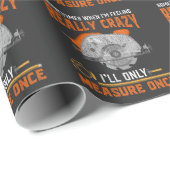 Papier Cadeau Drôle cadeau de Carpenter pour un travailleur fou (Coin rond)