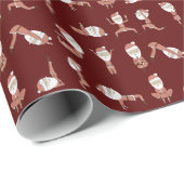 Papier Cadeau Drôle cadeau de Noël (Coin rond)