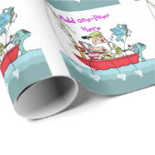 Papier Cadeau Drôle cadeau de sac de pêche personnalisé (Coin rond)