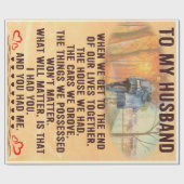 Papier Cadeau Drôle cadeau père | À ma famille présente (Plat)