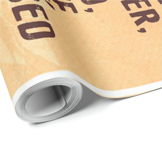 Papier Cadeau Drôle cadeau père | À ma famille présente (Coin rond)