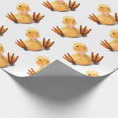 Papier Cadeau Drôle Canard Joué Wink Joyeux Sourire (Coin)