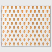 Papier Cadeau Drôle caricature de lion (Plat)